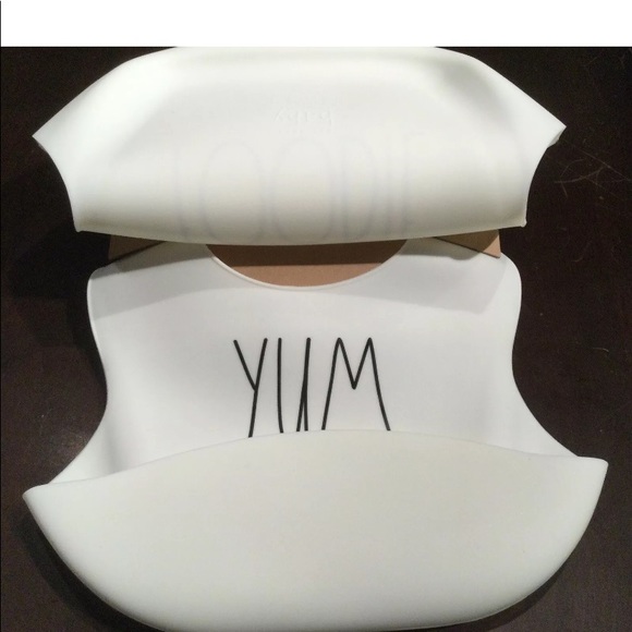 Rae Dunn Silicone Baby Bibs Set of 2 Foodie & Yum - Picture 2 of 3